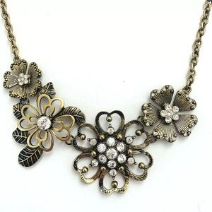Premier Designs Gold and Silver Floral Necklace